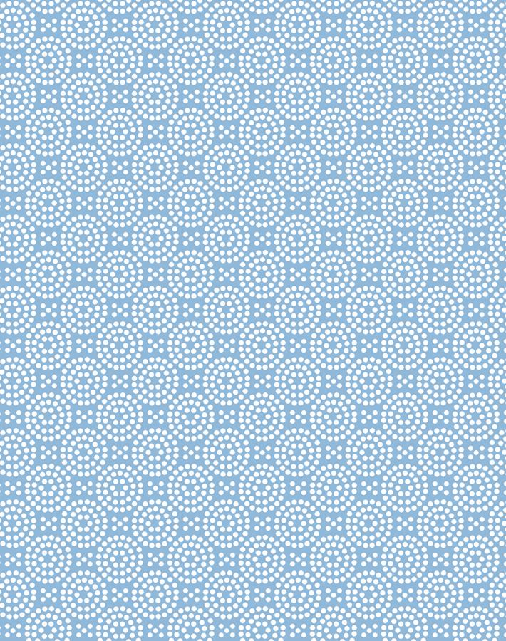 Dot Dot Wallpaper by Wallshoppe - Cornflower Blue Peel and Stick Wallpaper for Bedroom, Nursery, or Home Office Decor