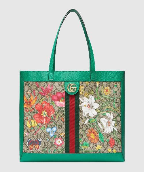 Gucci Ophidia GG Flora Medium Tote Bag in Green - Luxury Designer Handbag for Women, Perfect for Work, Travel & Everyday Use