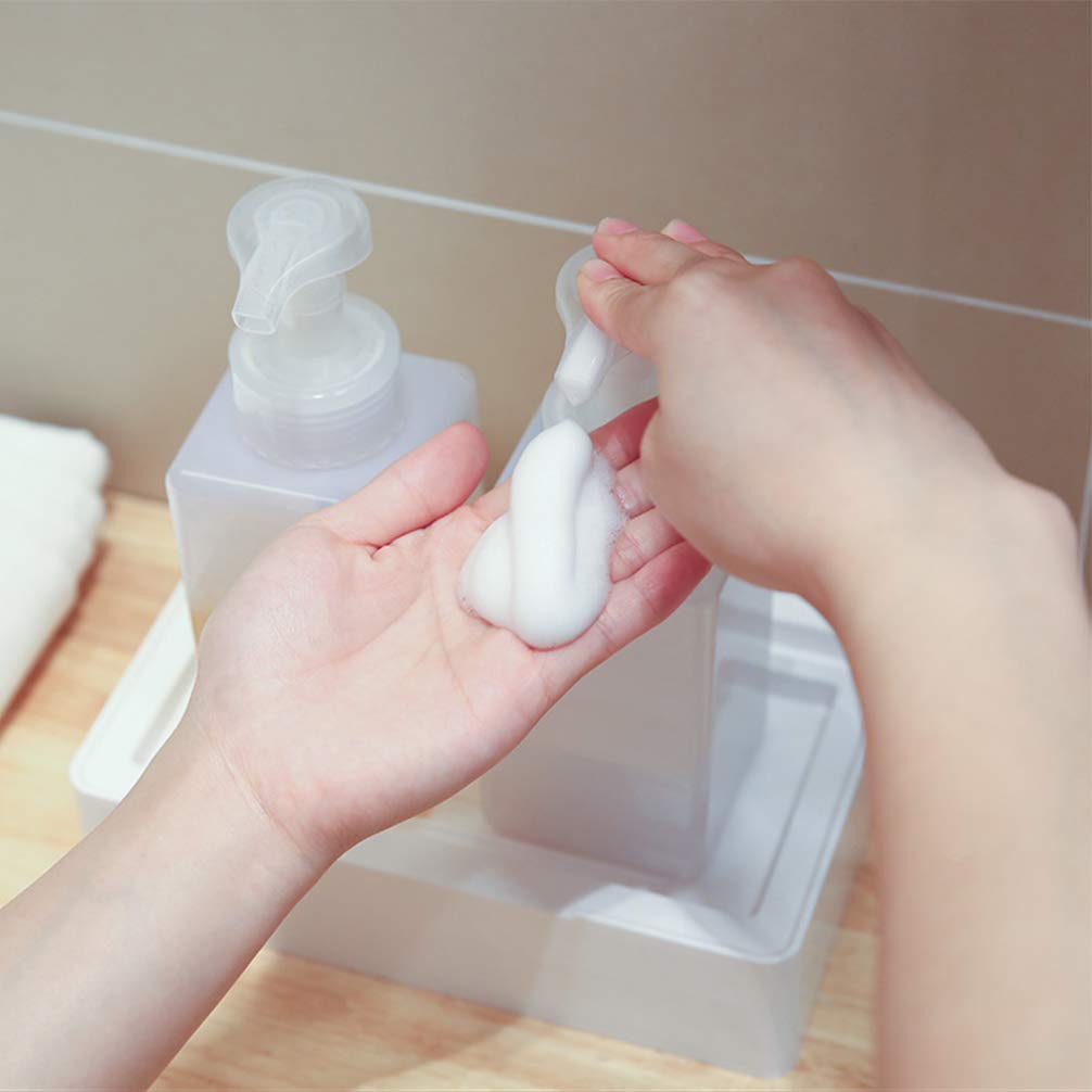 2-Pack Square Pump Dispenser Bottles - 8oz Liquid Soap Containers for Lotion, Body Wash, Shampoo & Cosmetics | Leakproof Travel Toiletry Bottles for Bathroom, Gym & Vacation Essentials