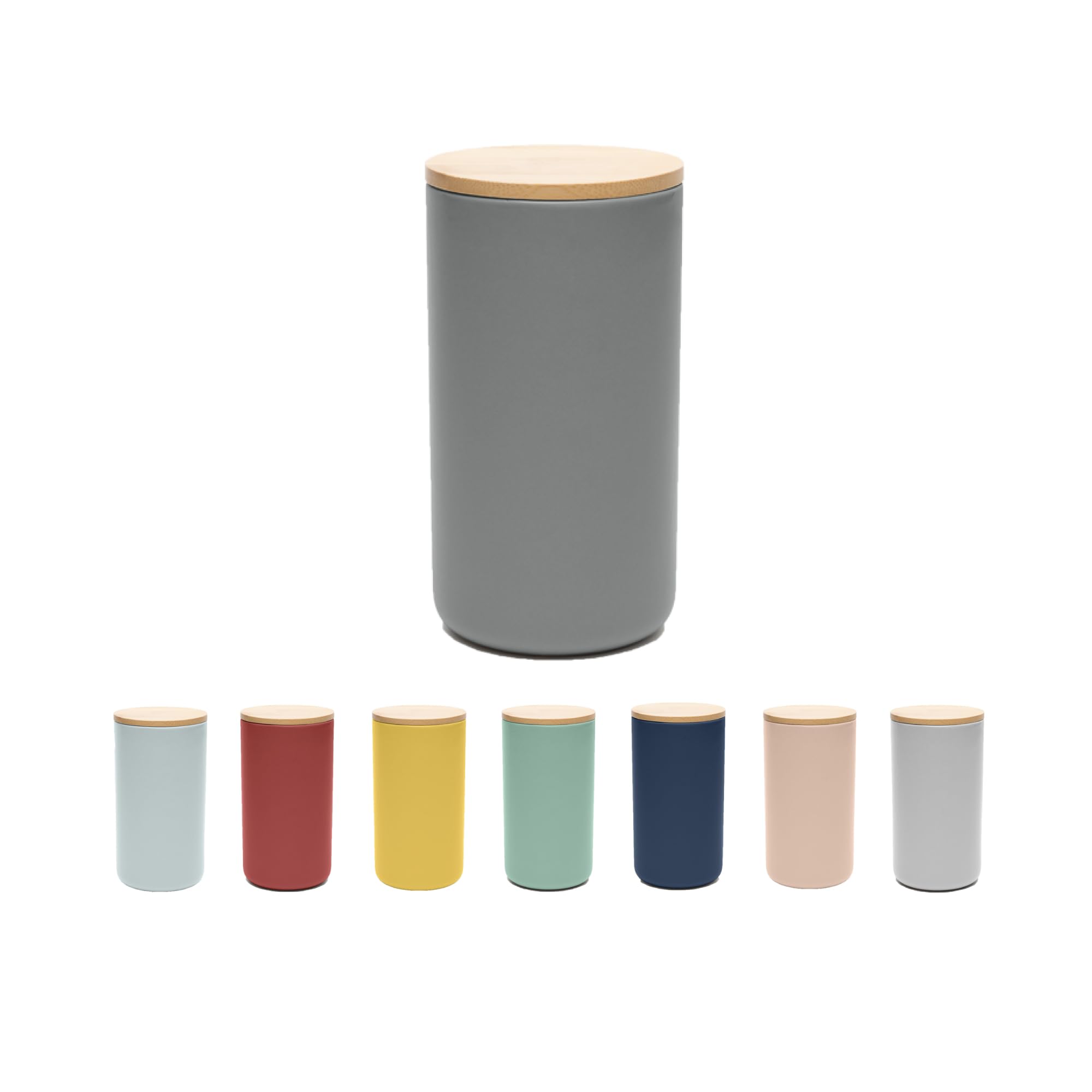 Waggo Simple Solid Ceramic Cookie Jar - Airtight Pet Treat Storage Container with Lid for Modern Kitchens | Perfect for Storing Cookies, Biscuits, Dog Treats & Kitchen Pantry Organization (Dolphin Design)