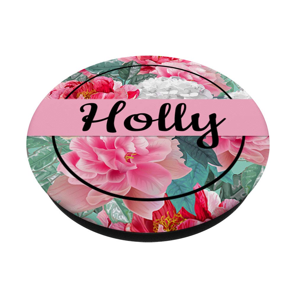 Holly Gift - Elegant Floral Monogram Rose in Pink, Black & White - Perfect for Weddings, Anniversaries & Home Decor