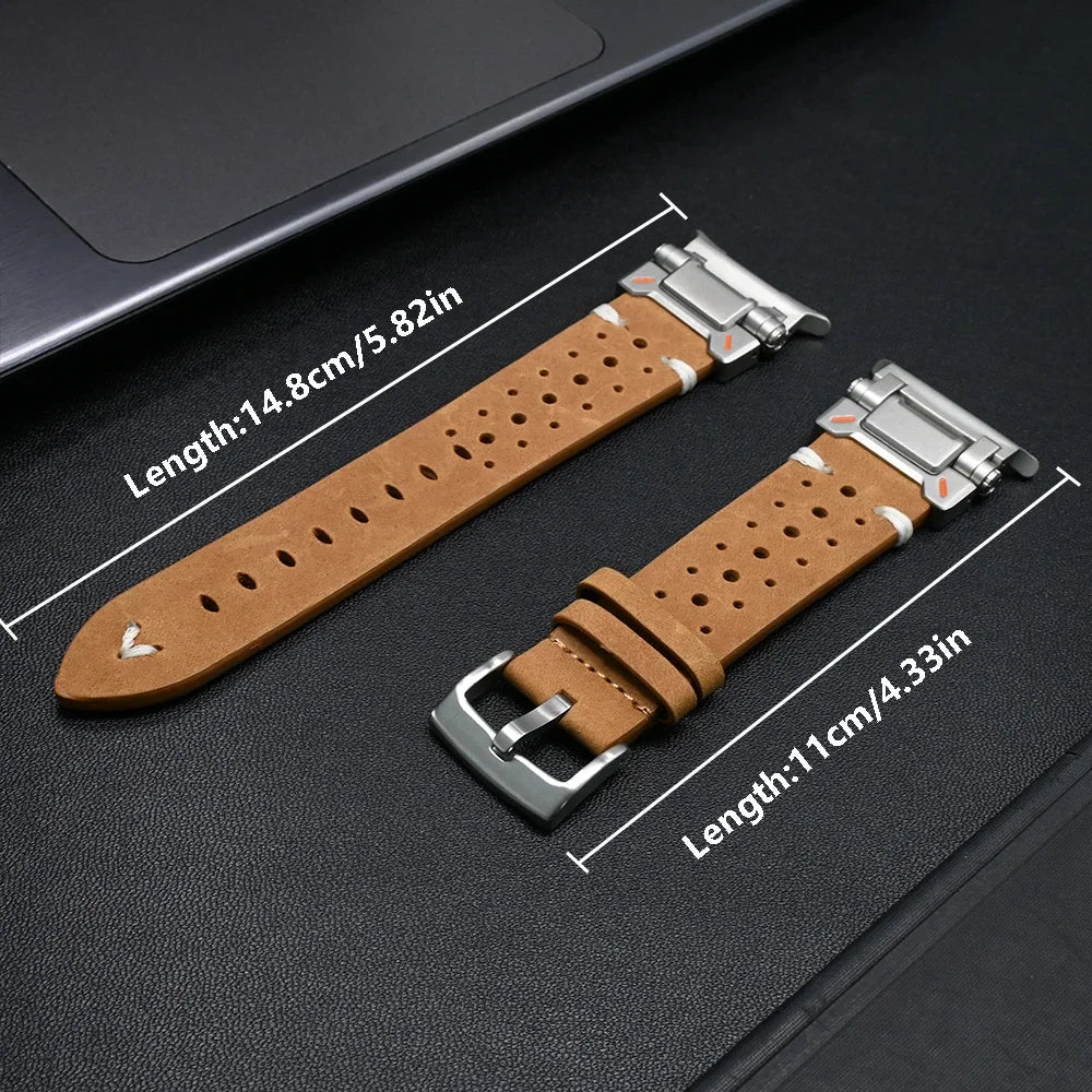 Premium Genuine Leather Band for Samsung Galaxy Ultra Watch - Durable & Stylish Cowboy Design for Men - Perfect for Outdoor Adventures, Work & Casual Wear