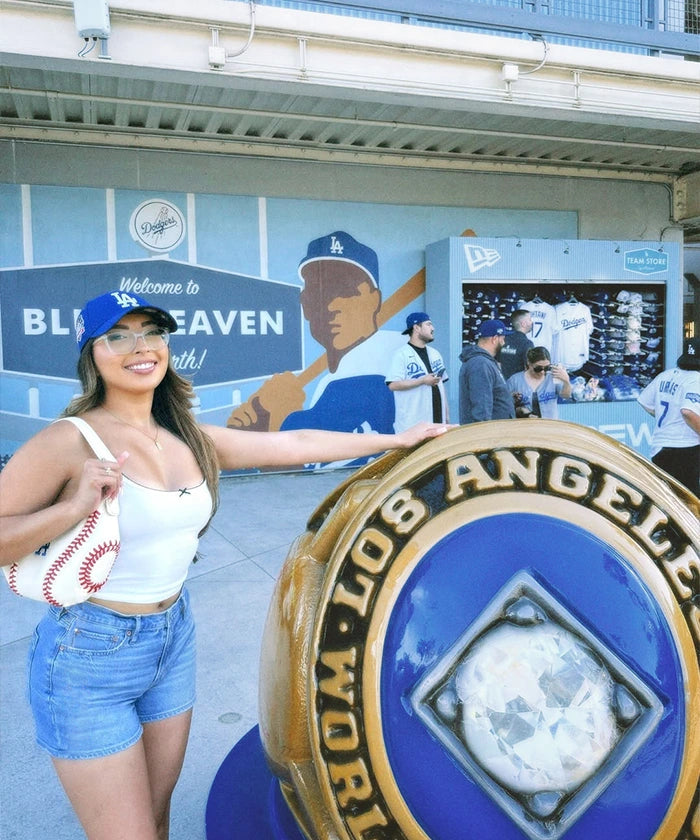 MLB Los Angeles Dodgers Crossbody Hobo Bag for Women - Stylish Shoulder Purse for Baseball Games, Travel & Daily Use