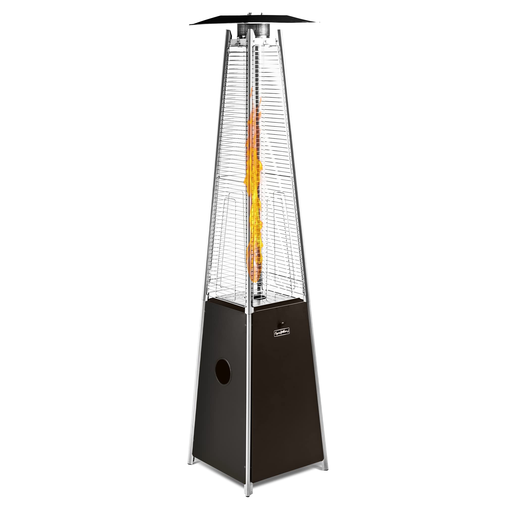 LEGACY HEATING 40,000 BTU Outdoor Propane Patio Heater with Reflector Shield & Wheels - Commercial & Residential Use for Garden, Porch, Deck, Party - Perfect for Outdoor Entertaining & Winter Heating (Mocha)