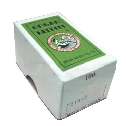 100 Organ 214X2 DDX2 328LR Leather Point Sewing Machine Needles for Singer 45K (Size 180/24) - Heavy Duty Leather & Denim Sewing, Upholstery & Shoe Repair