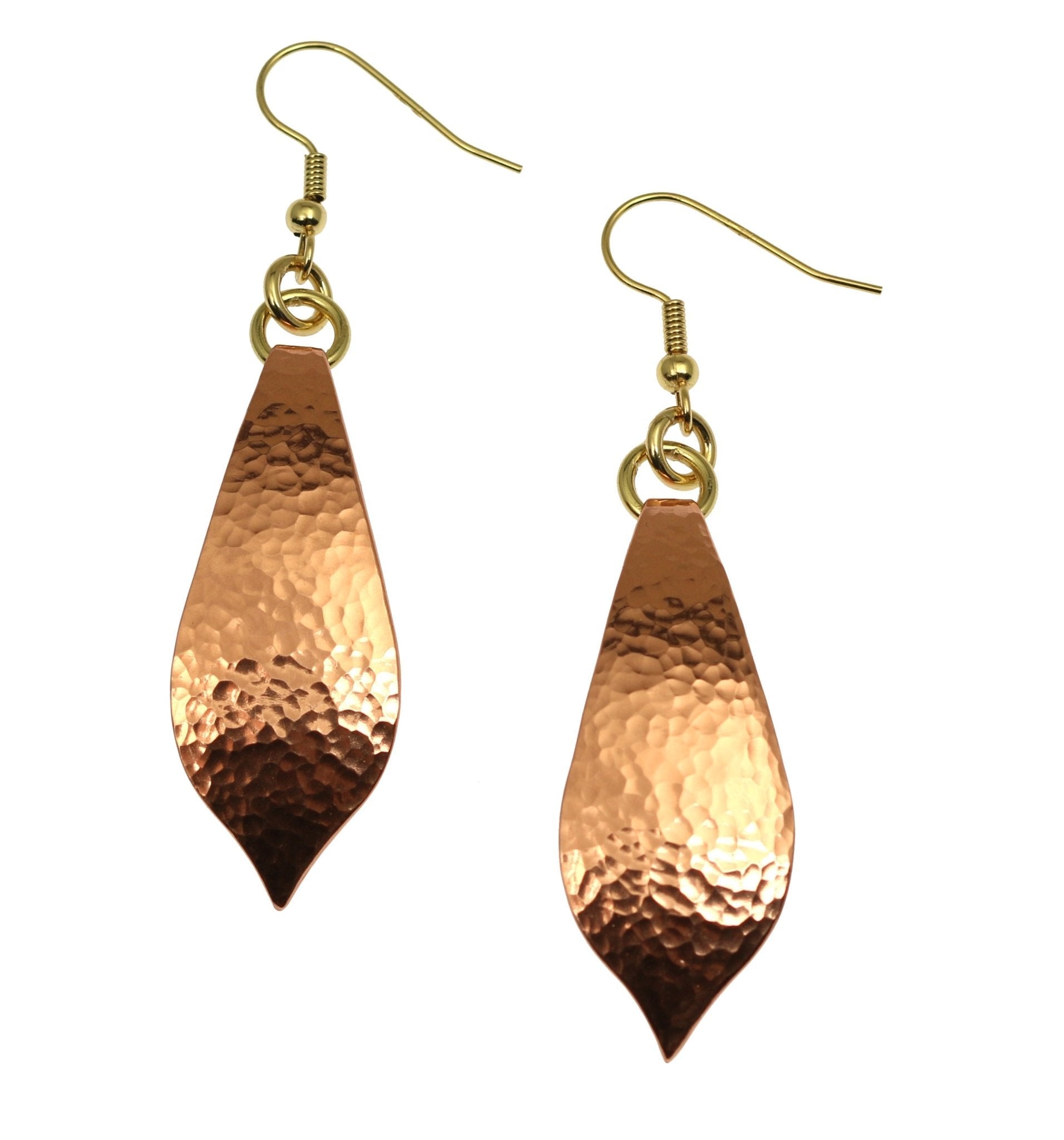 Hammered Copper Marrakesh Tear Drop Earrings - Handmade Boho Dangle Earrings for Women - Perfect for Festivals, Weddings & Boho Fashion