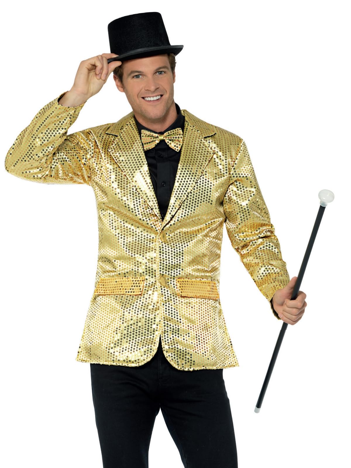 Sparkly Sequin Jacket for Men - Glamorous Party Blazer with Shimmering Details - Perfect for Halloween, Cosplay, Stage Performances & Nightclub Outfits