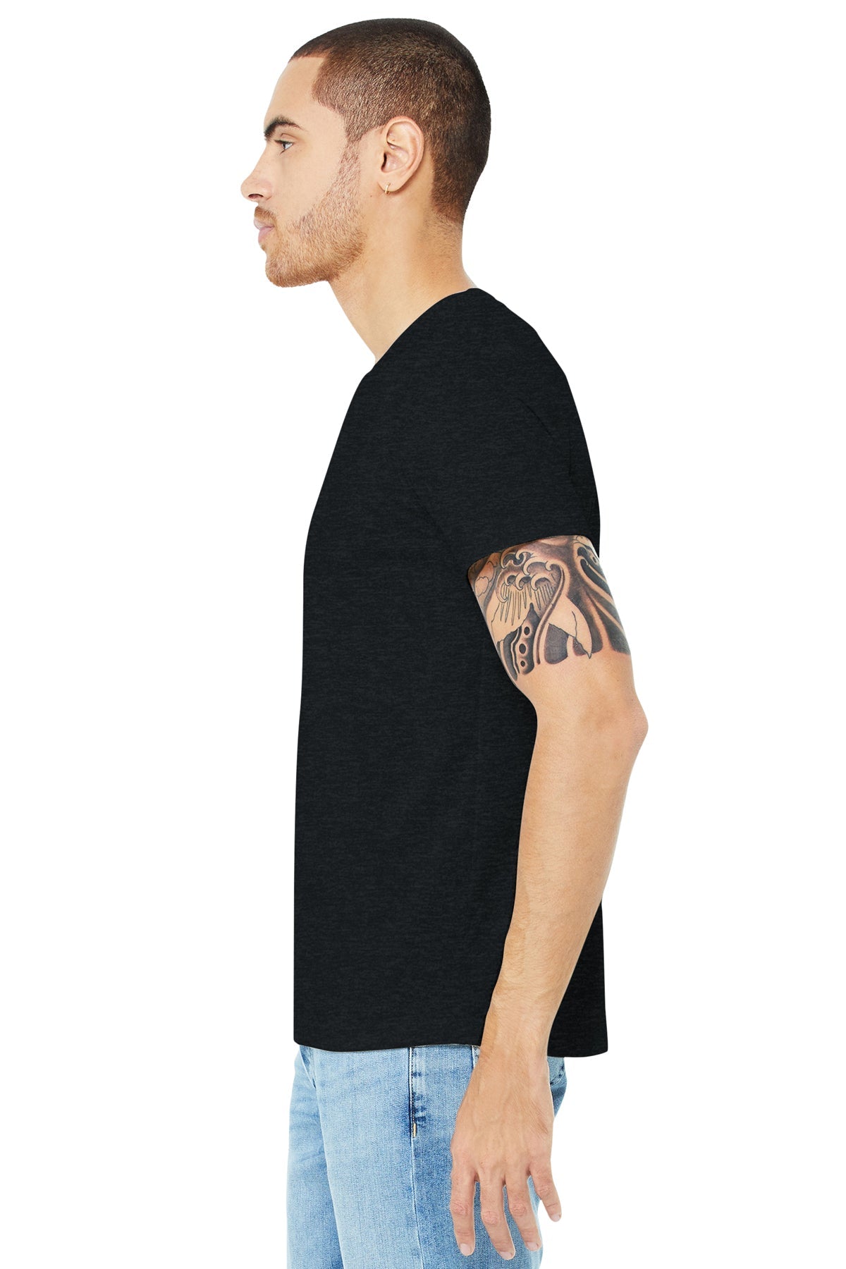 Bella Canvas Unisex USA Jersey Short Sleeve T-Shirt - Soft Cotton Tee for Men & Women - Dark Grey - Perfect for Casual Wear, Gym, and Everyday Outfits