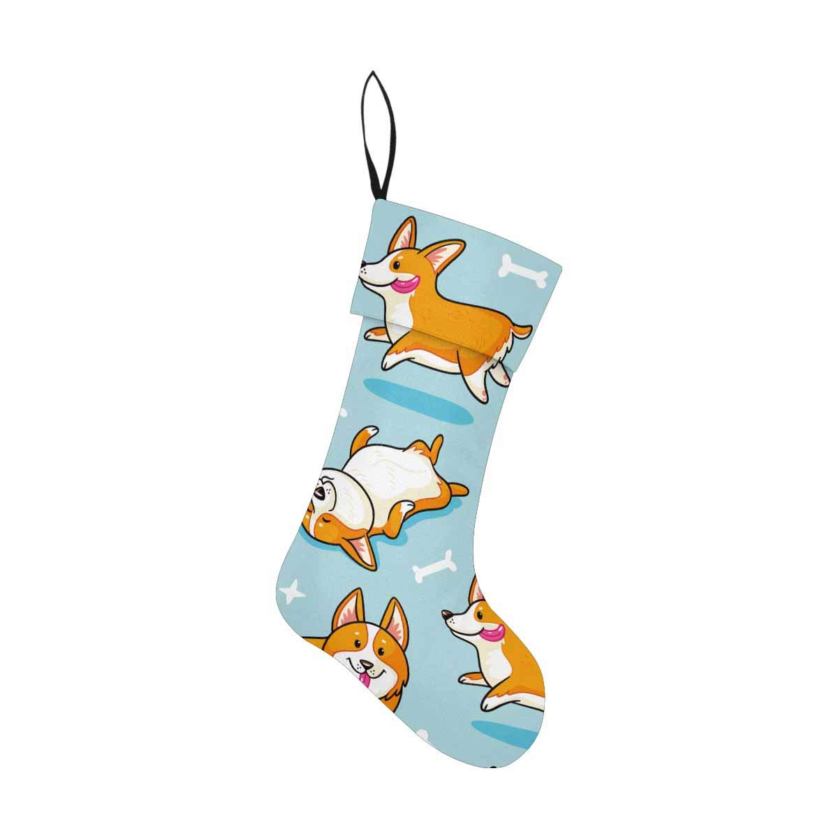 InterestPrint Corgi Cartoon Christmas Stockings - Cute Holiday Hanging Decorations for Fireplace, Tree & Festive Home Decor - Perfect Xmas Gift for Dog Lovers & Pet Owners