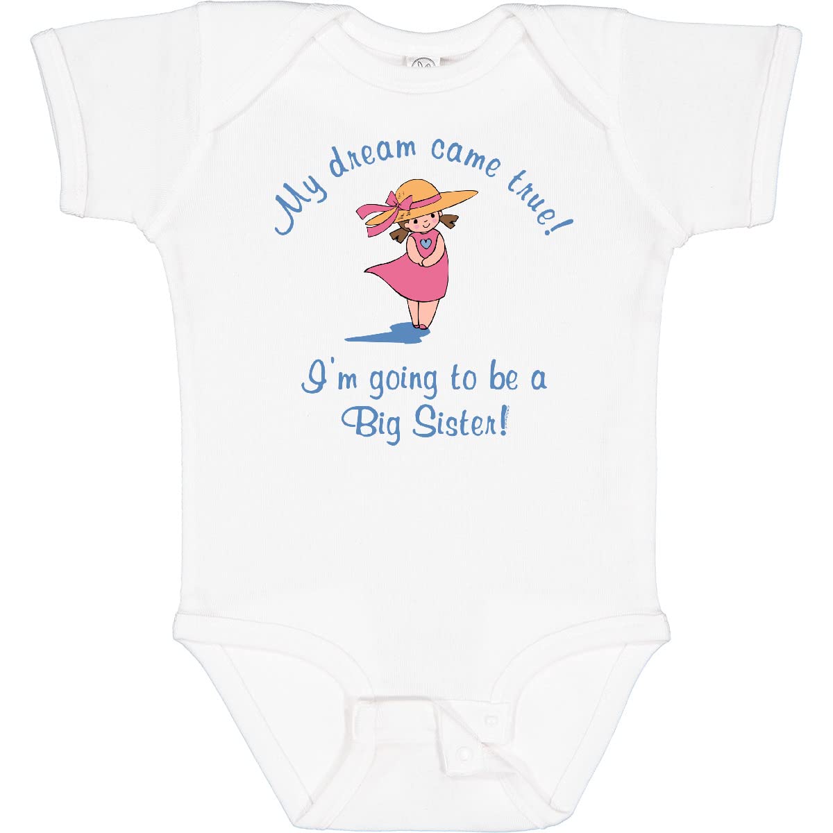 Inktastic Dream Future Big Sister Baby Bodysuit - Cute & Comfortable Infant Onesie for Newborn Siblings - Perfect for Announcements, Photo Shoots & Family Gifts