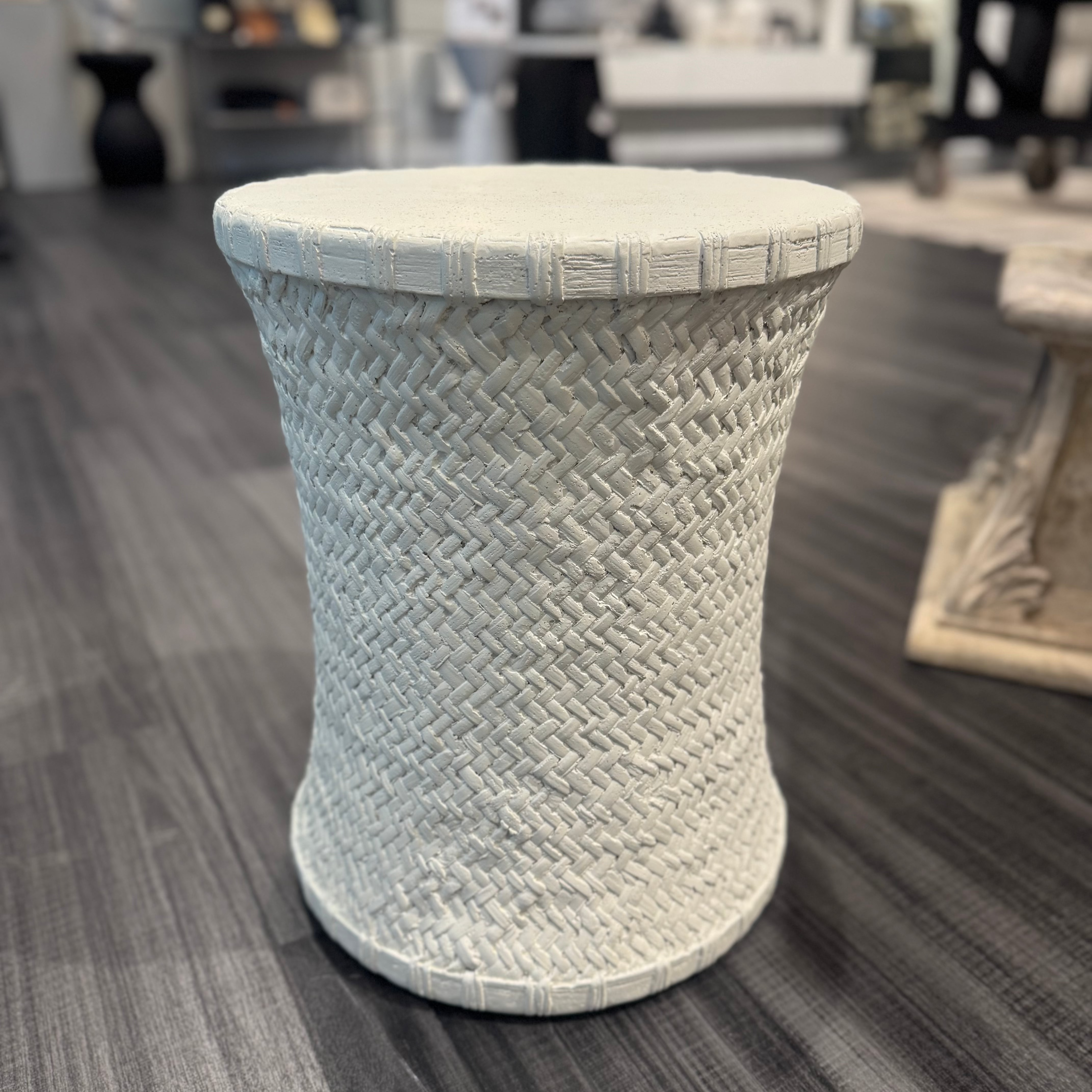 Bridgetta Stool Off White - Modern Accent Stool for Living Room, Bedroom & Office - Versatile Seating & Side Table - Durable & Stylish Home Decor