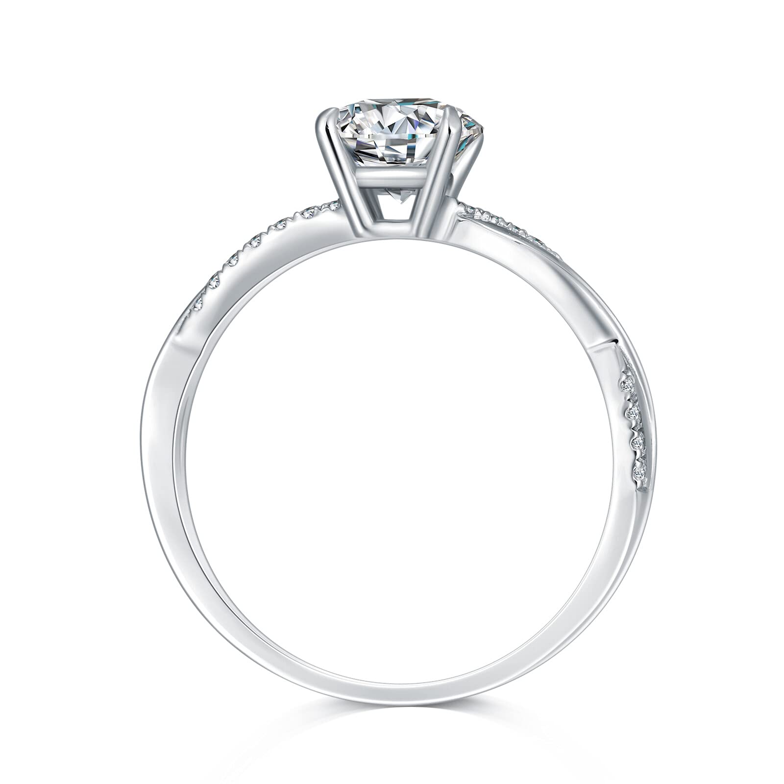 1.16 Carat (ctw) Moissanite Engagement Rings for Women - 10K/14K/18K Gold Wedding Bands, Durable & Sparkling Moissanite Jewelry - Perfect for Proposals, Anniversaries & Special Occasions