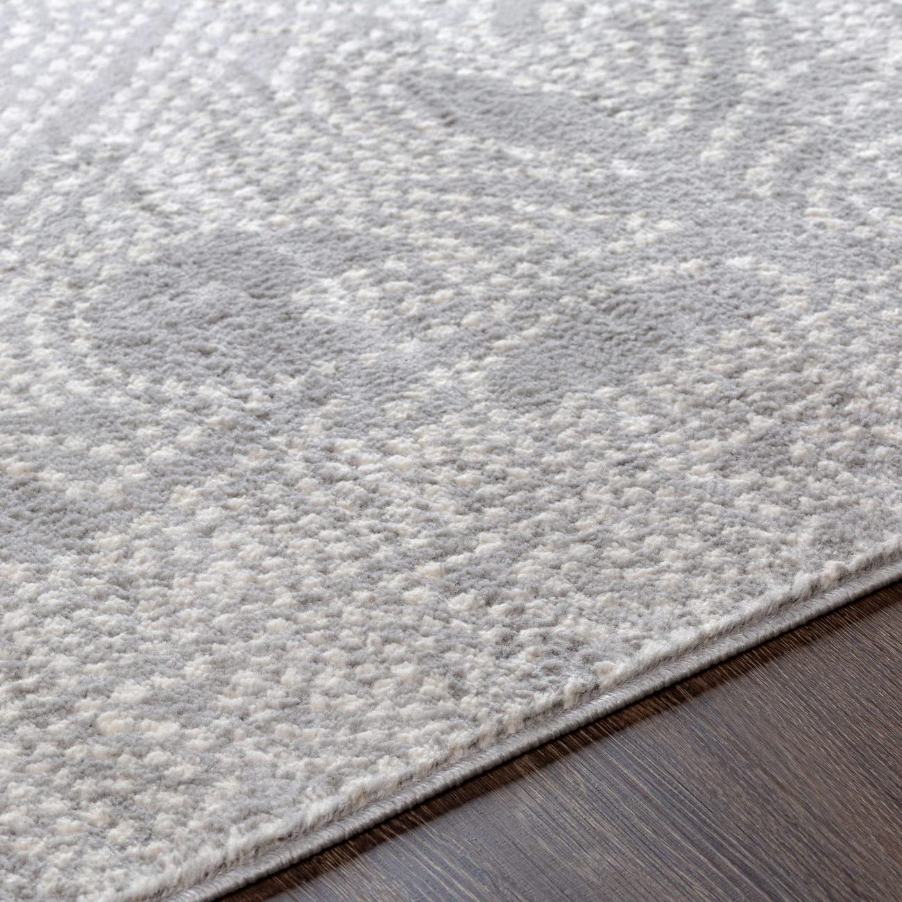 Mark&Day 6x9 Vosberg Traditional Medium Gray Area Rug - Soft Grey Black White Carpet for Living Room, Bedroom, Kitchen - Perfect for Home Decor & Cozy Spaces (6'7