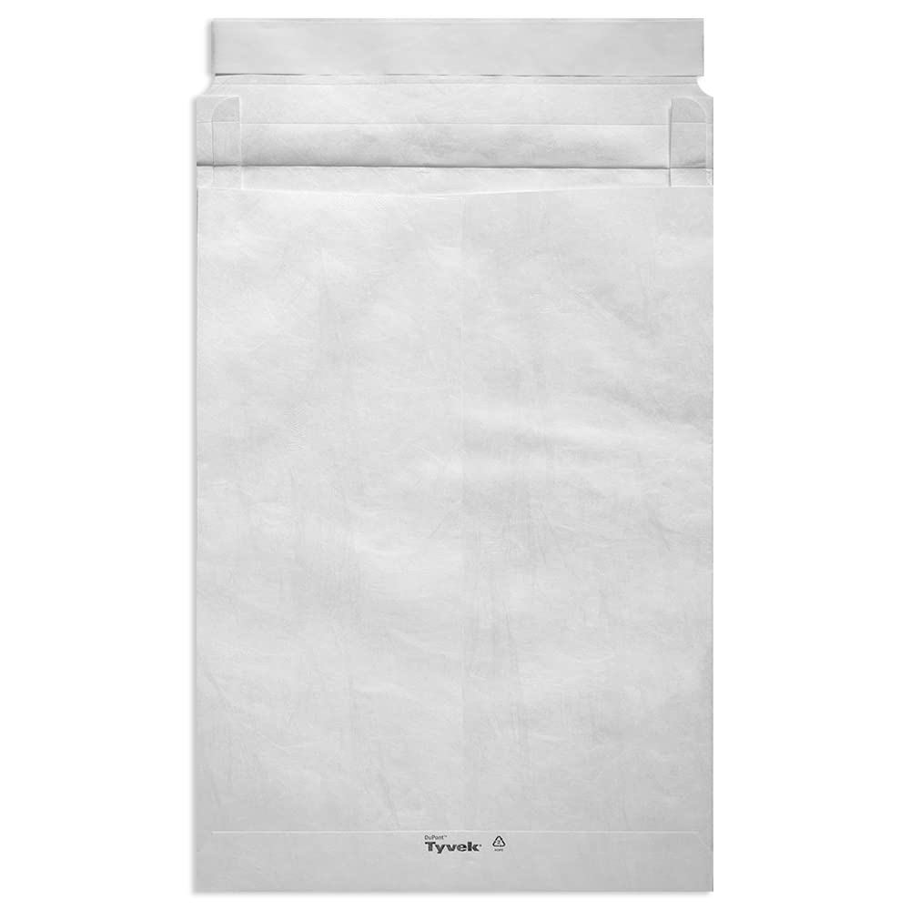 Tyvek Pocket Envelopes 100-Pack - Waterproof & Tear-Resistant C5 Size (229x162mm) White Mailing Sleeves for Documents, Photos & Important Papers - Ideal for Shipping, Office Use & Mailing