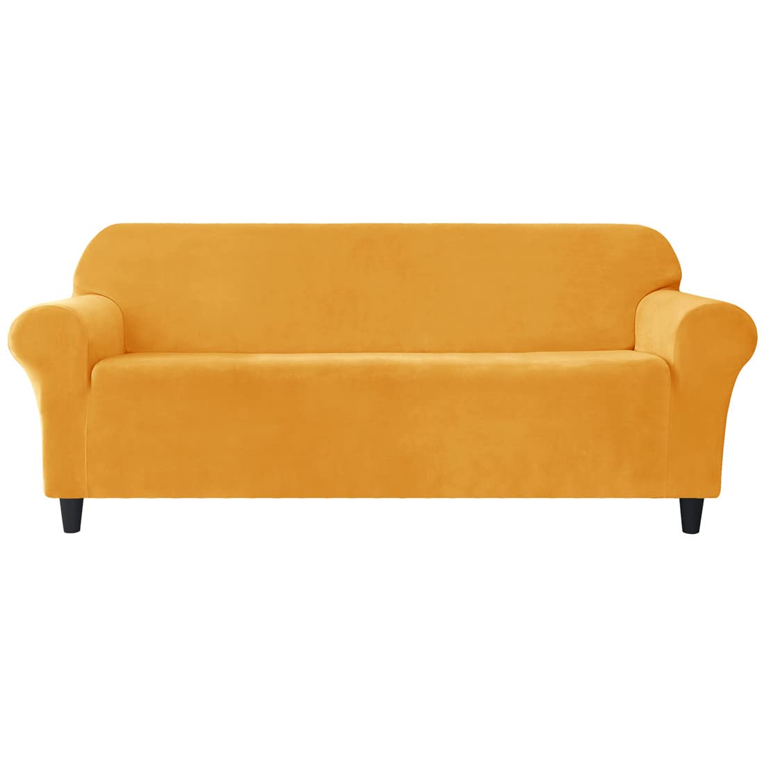 Velvet Stretch Sofa Slipcover for 3-Cushion Couch - 1-Piece Elastic Furniture Protector Cover, Machine Washable - Perfect for Living Room, Apartment & Pet-Friendly Homes
