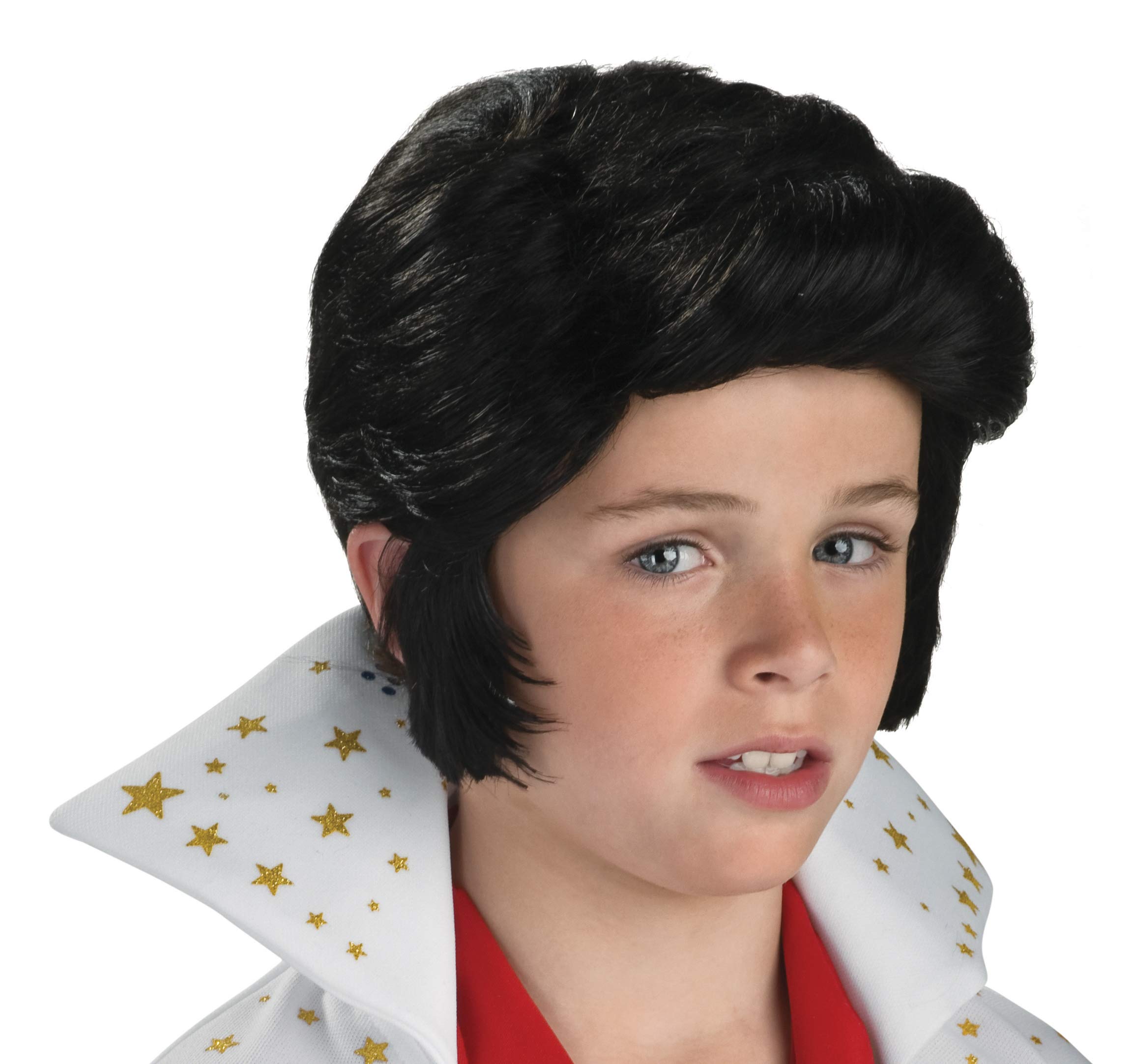 Rubies Elvis Presley Child Wig - Black Small Costume Wig for Kids - Perfect for Halloween, Cosplay, and Themed Parties