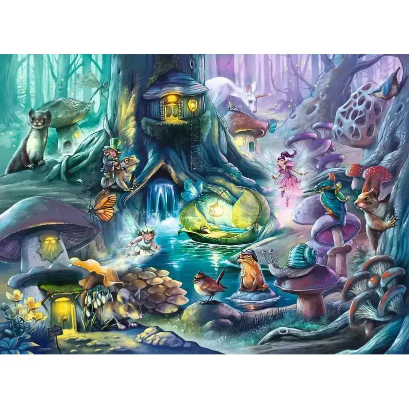 Enchanting Magical Forest PZ150 - Fairy Tale Themed Wall Art for Kids Room Decor | Perfect for Nursery, Bedroom & Playroom Decorations