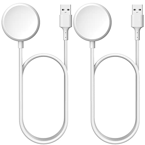 Google Pixel Watch USB Charger Cable - TUCANA Fast Charging Compatible with Pixel Watch (Black & White 2-Pack) - Perfect for Home, Office, and Travel Charging