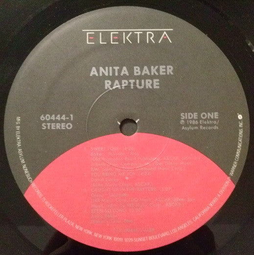 Anita Baker - Rapture LP Vinyl Record Album (VG+ Condition) - Perfect for Jazz & Soul Music Collectors & Audiophiles