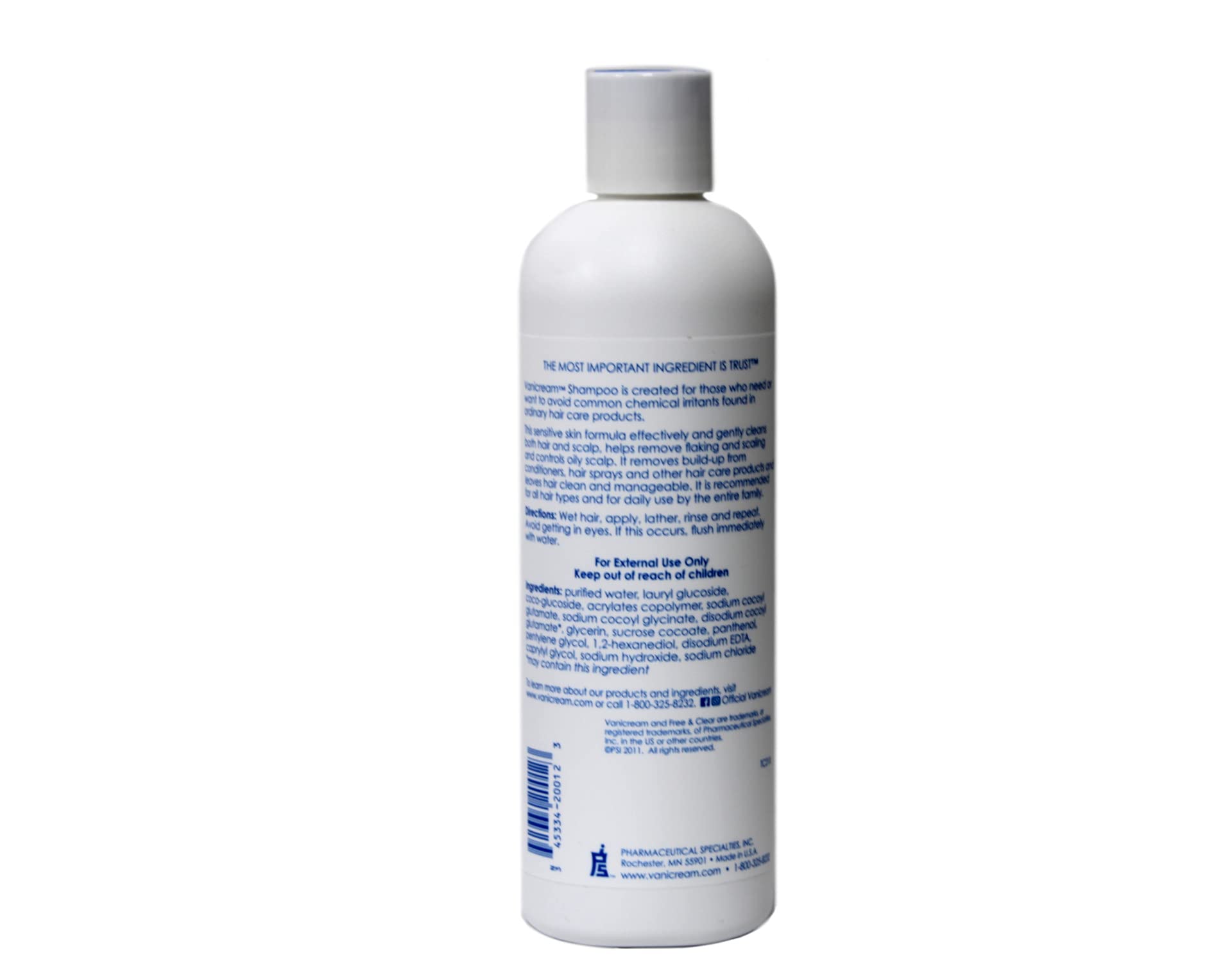 Free & Clear Sensitive Skin Shampoo 12 oz (Pack of 12) - Hypoallergenic, Fragrance-Free & Gentle for Daily Use - Ideal for Sensitive Scalp, Eczema & Dermatitis Care