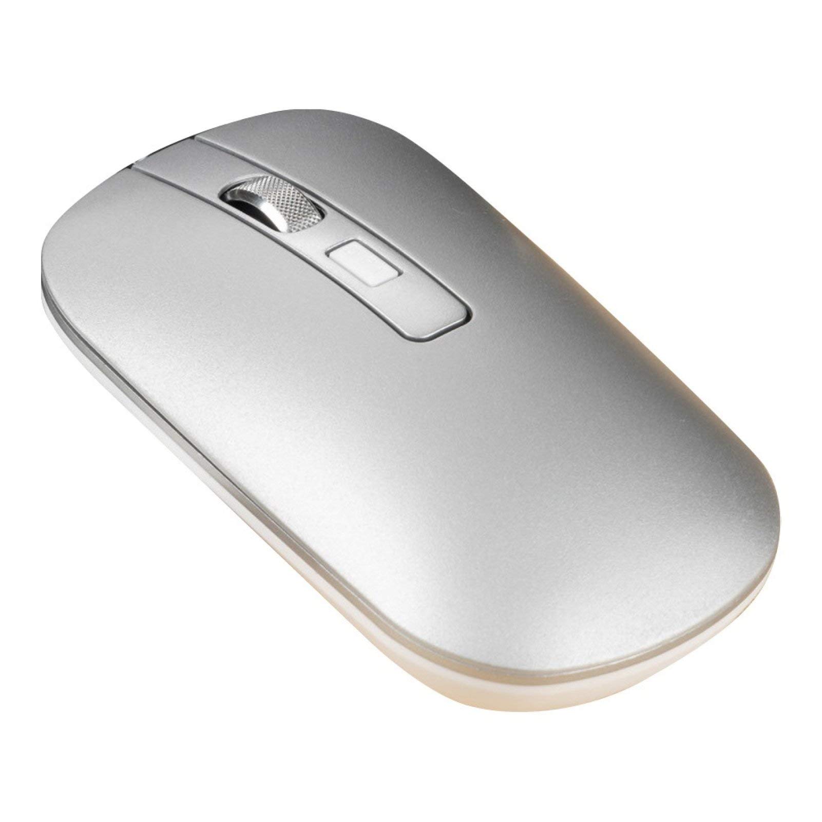 2.4G Wireless Gaming Mouse - Rechargeable USB Ergonomic Silent Slim Mouse for Laptop & PC (Silver) | Perfect for Office Work, Gaming & Travel Use
