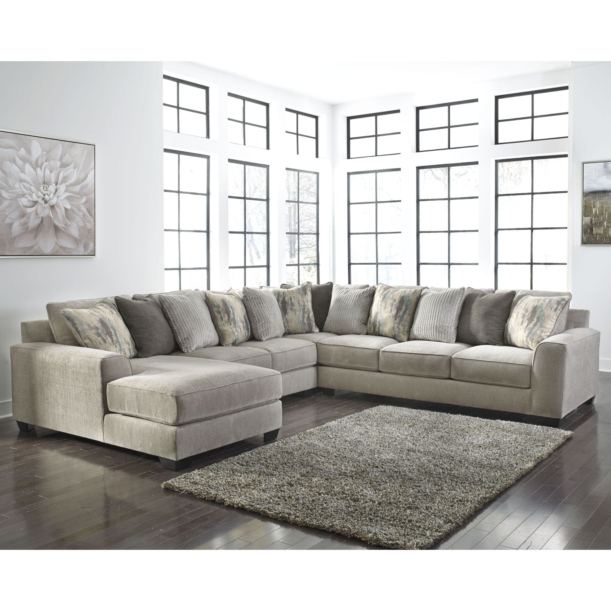 Ardsley 4-Piece Sectional Sofa with Chaise Lounge - Modern L-Shaped Living Room Couch for Small Spaces, Apartment & Family Gatherings