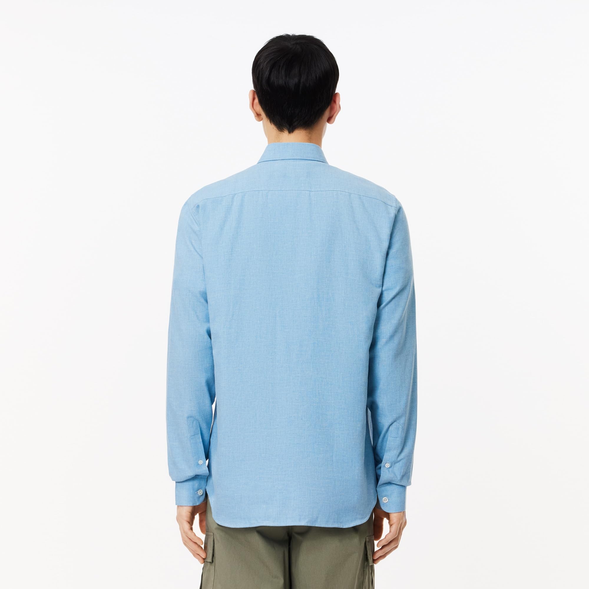 Lacoste Men's Classic Woven Shirt | Slim Fit Casual Button Down Shirt for Men | Perfect for Office, Business, and Weekend Outings