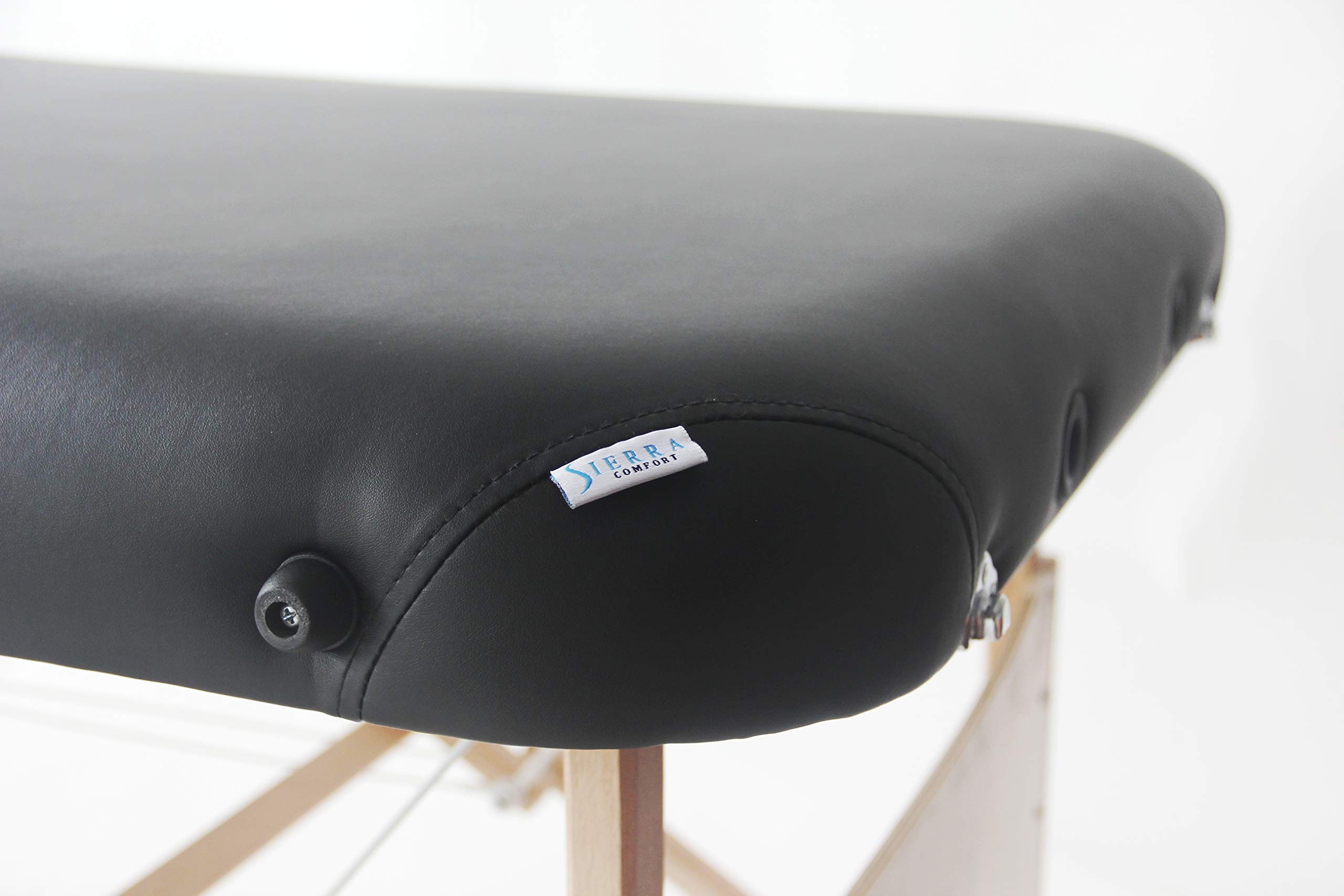 SierraComfort Basic Portable Massage Table - Lightweight & Adjustable for Professional or Home Use - Perfect for Therapists, Spas, and Relaxation at Home - Black