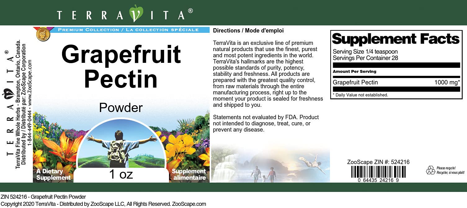 Premium Grapefruit Pectin Powder - 2 Pack (1 oz Each) | Natural Thickener for Jams, Jellies & Baking | ZIN: 524216 | Perfect for Home Canning & Healthy Recipes