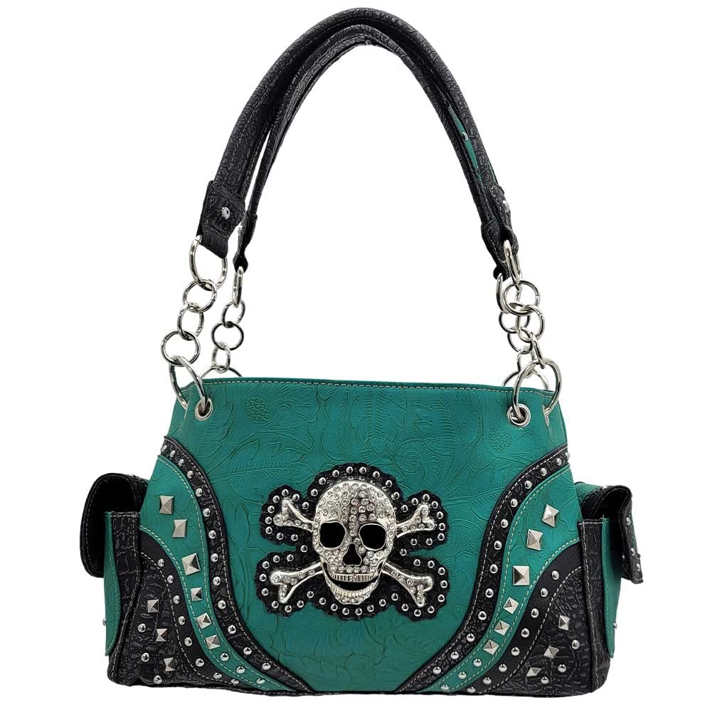 BHW Skull Women's Handbags and Wallets - Gothic Punk Fashion Accessories for Everyday Use, Parties, and Concerts