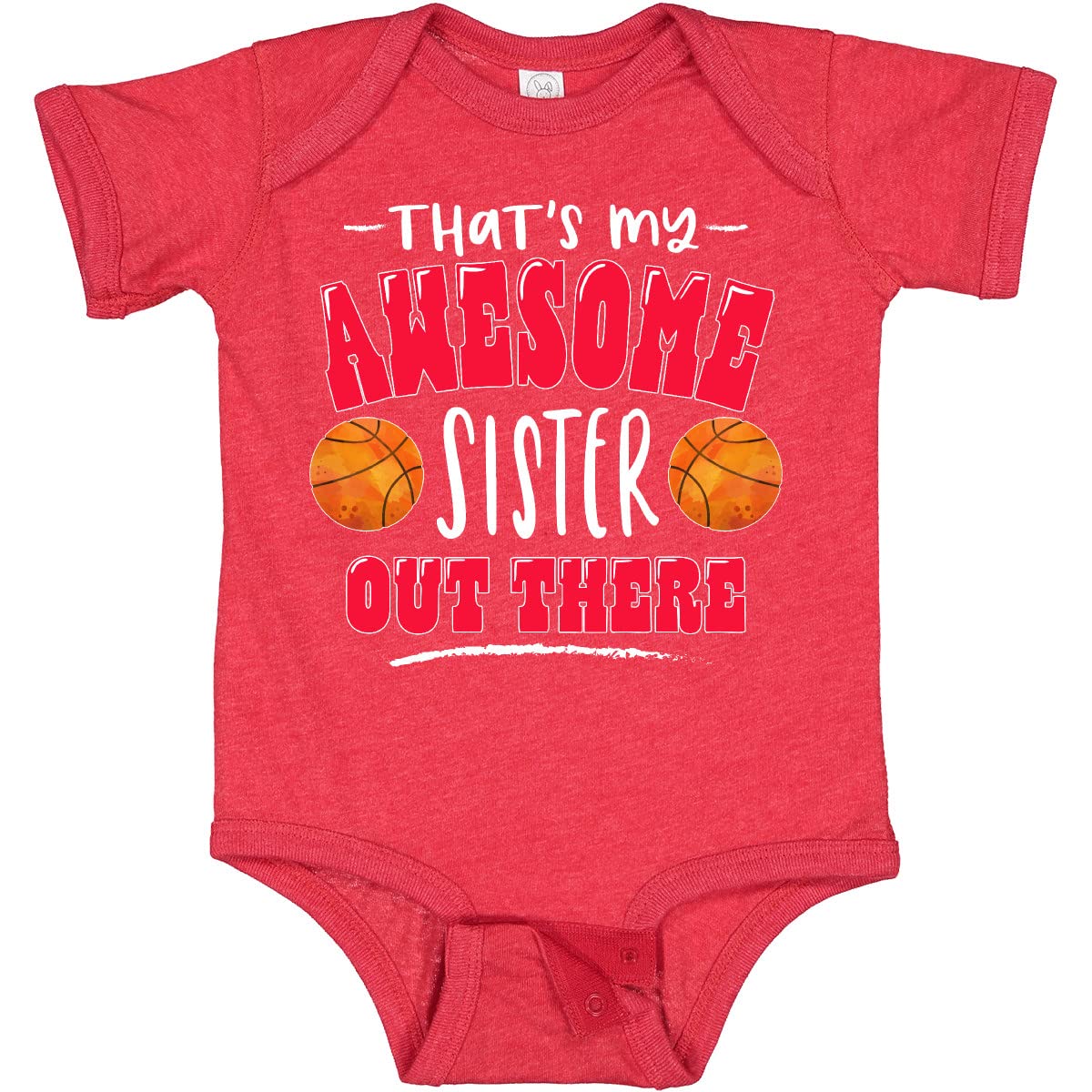 Inktastic Awesome Sister Basketball Baby Bodysuit - Perfect for Game Day
