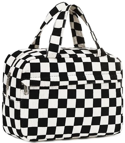Corduroy-brown white checkerboard