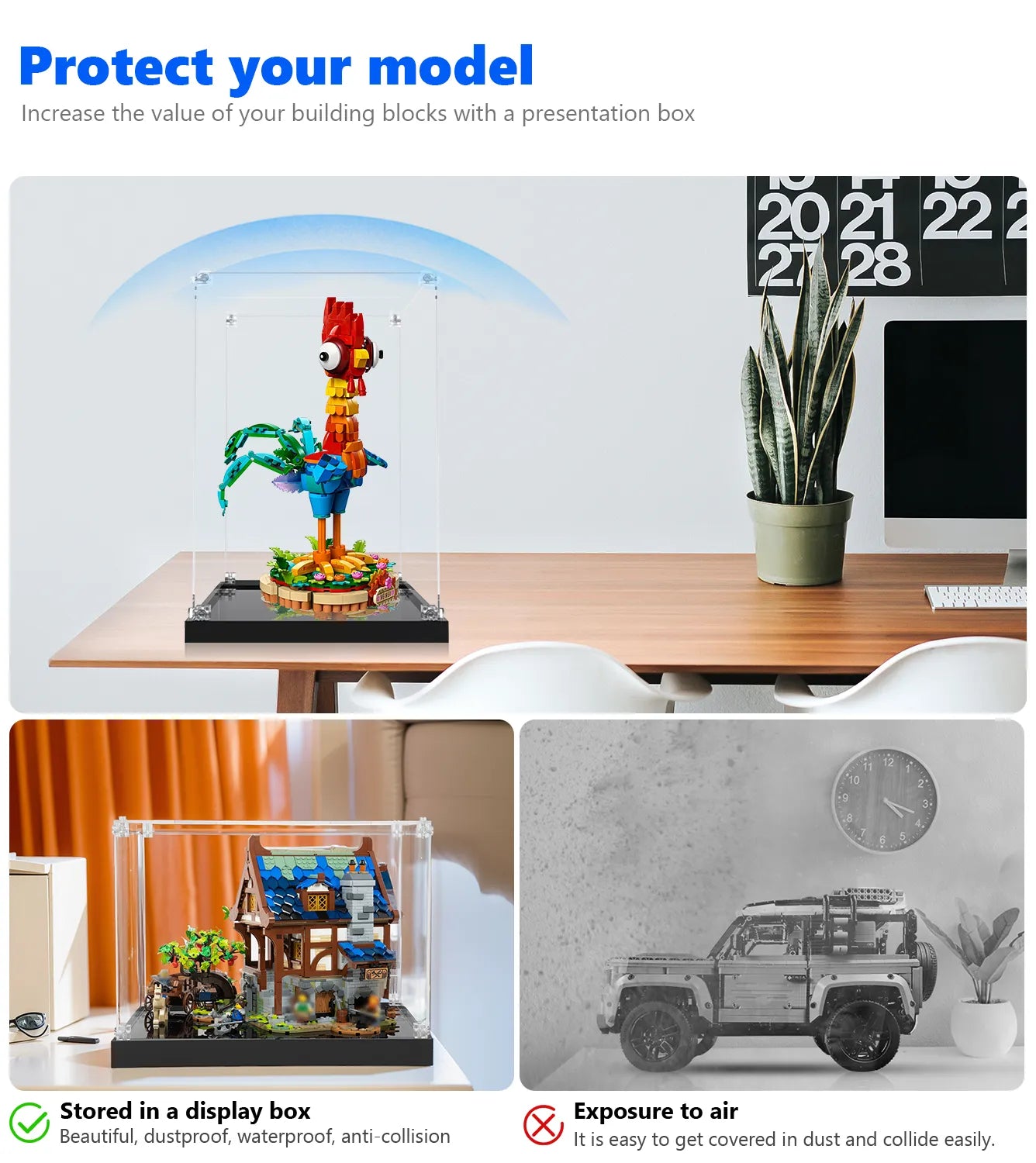 LEGO® Disney™ Heihei 43272 Display Case - Clear Acrylic Showcase for Collectible LEGO Sets - Perfect for Home Decor, Office Display & Gift Giving