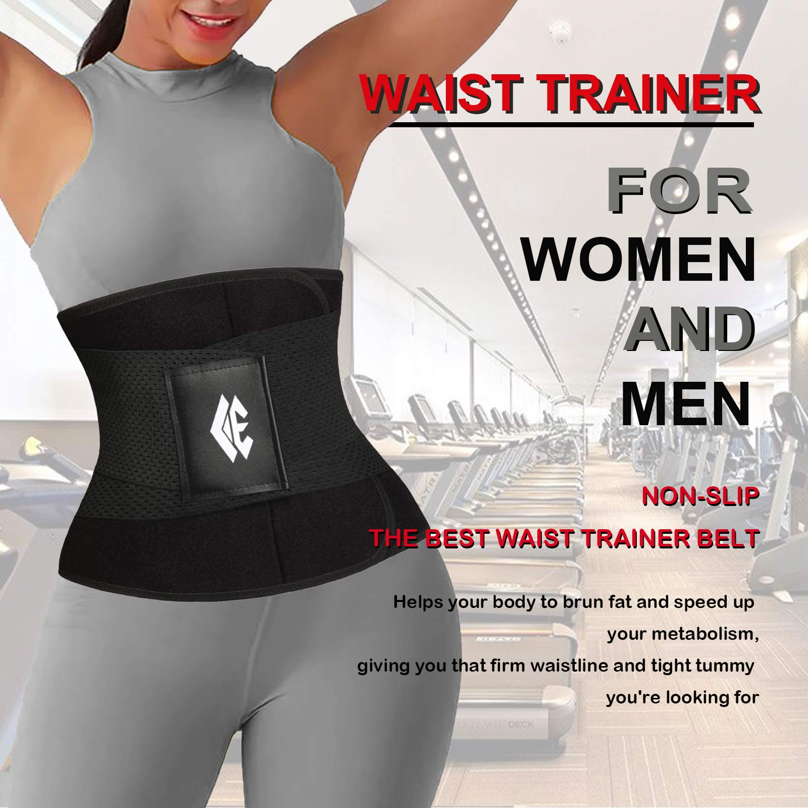 Women's Waist Trainer Belt for Tummy Control & Body Shaping - Adjustable Waist Trimmer for Men & Women - Perfect for Workouts, Postpartum Recovery & Everyday Slimming