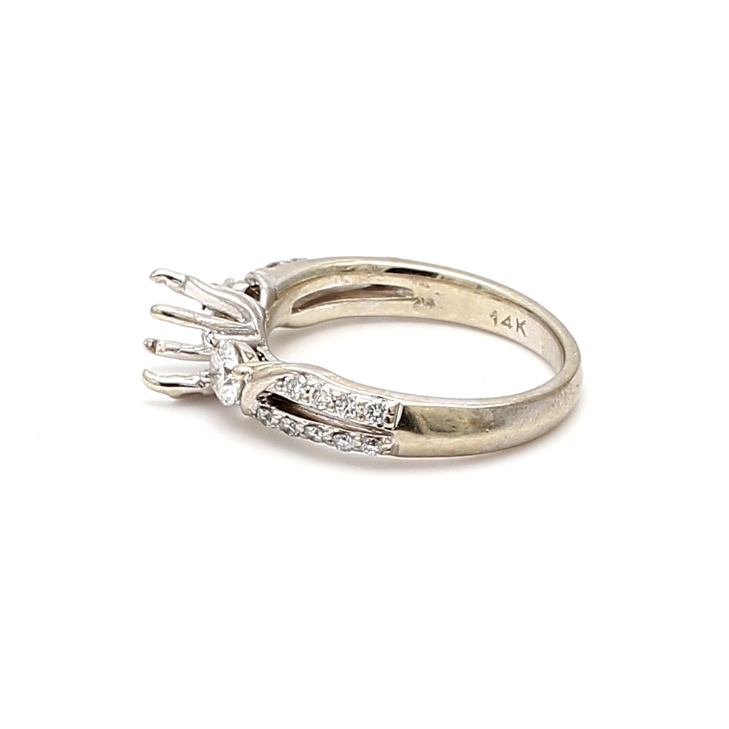 0.37 Carat Round Brilliant I SI1 Diamond Engagement Ring in 14K White Gold - Perfect for Proposals, Weddings & Anniversary Gifts