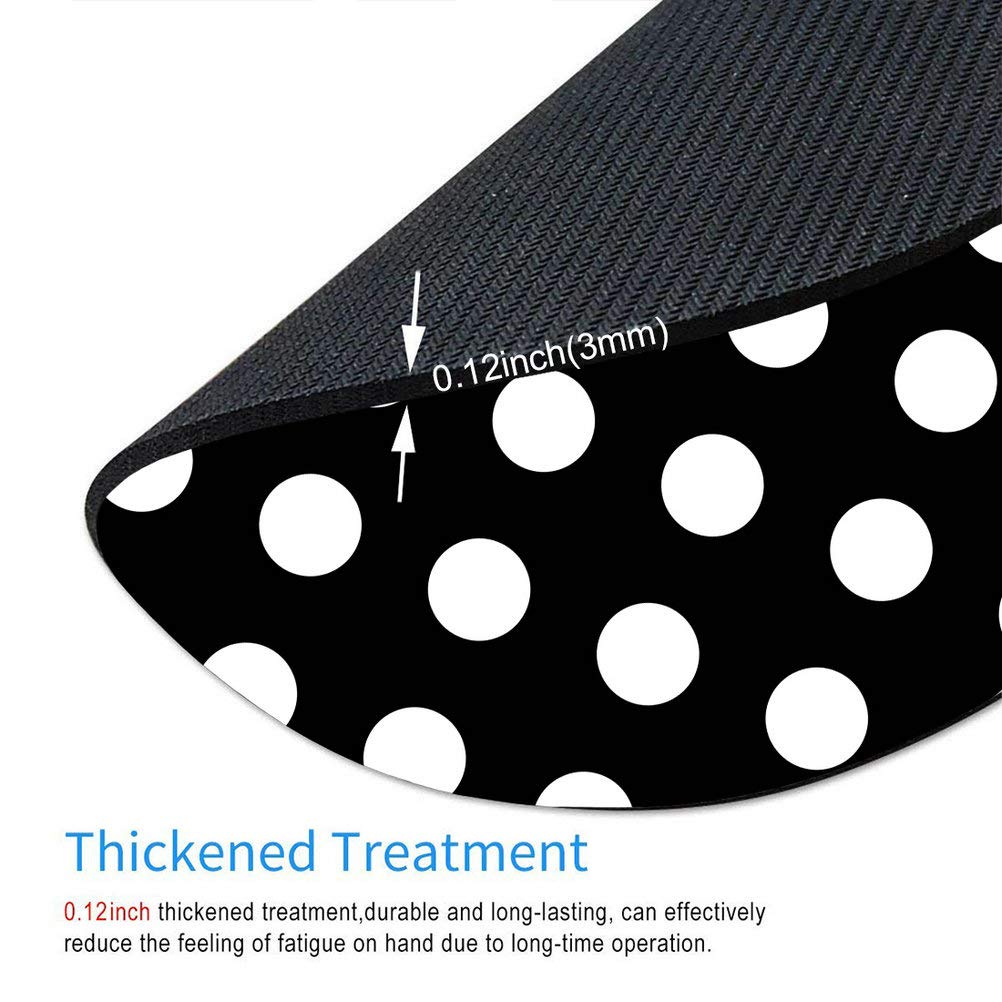 Polka Dot Mouse Pad - 7.9 x 7.9 Inch Non-Slip Round Desk Mat for Office, Gaming & Home Computer Use - Cute Personalized Desk Accessories for Work & Study
