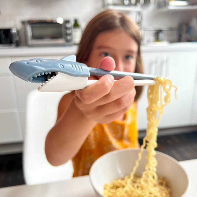 Fred Munchtime Shark Chomping Chopsticks - Fun Shark-Themed Sushi Chopsticks for Kids & Adults - Perfect for Asian Cuisine, Sushi Parties & Unique Gifts