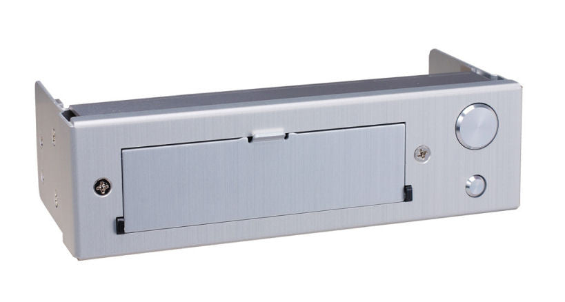 Lian Li BZ-U01 Multi Media Port with Power Switch - Silver/Black for PC Case - Perfect for Gaming Rigs and Workstation Setups