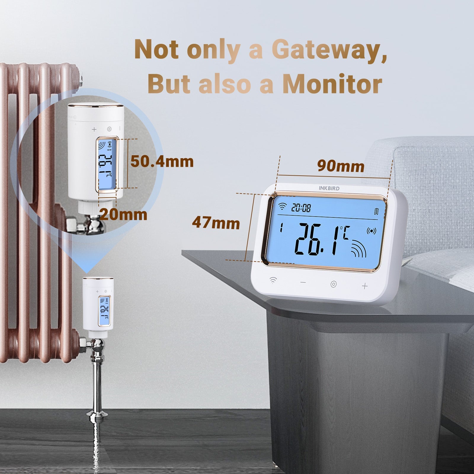 Smart WiFi Radiator Control Valve IRC RW1 - Remote Temperature Control for Home Heating System | Perfect for Smart Homes & Energy Efficiency