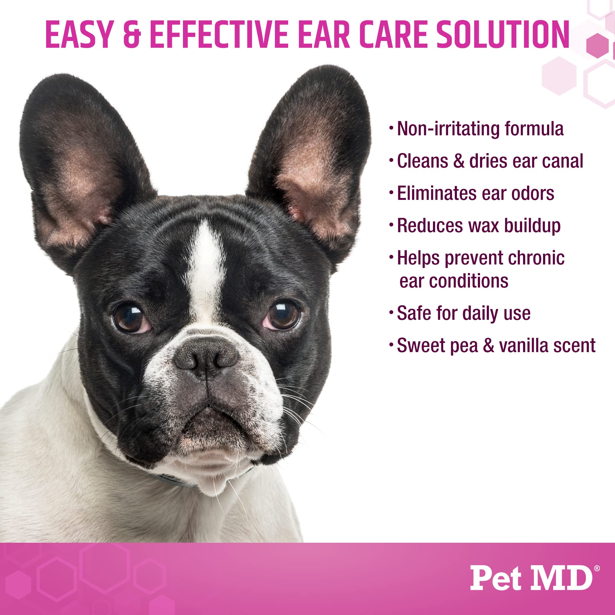 Pet MD Otic-Clean Dog & Cat Ear Cleaner Solution - Vet-Formulated for Itch Relief, Odor Control & Wax Removal - Safe Ear Wash for Pets - 1 Gallon - Perfect for Regular Ear Hygiene & Infection Prevention
