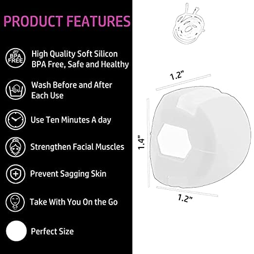 MAGHROLA® Jawline Exerciser for Men & Women - Double Chin Reducer, Face Shaper & Neck Toner - Look Younger & Healthier - Stress Relief & Craving Control - Perfect for Home, Office & Travel Use