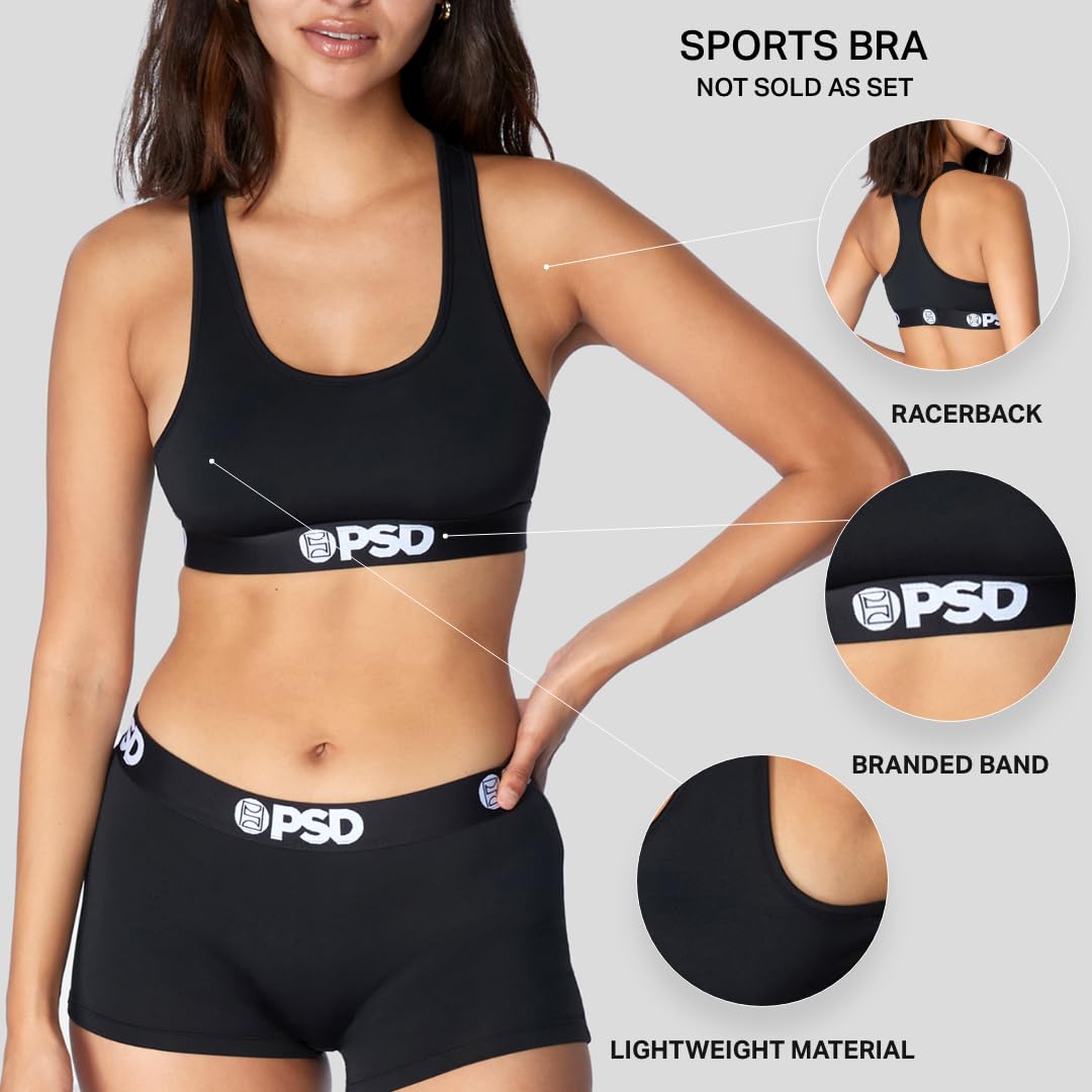 PSD Women's Animal Print Sports Bra - Breathable Racerback Workout Top for Yoga, Running & Gym | High-Performance Microfiber Activewear