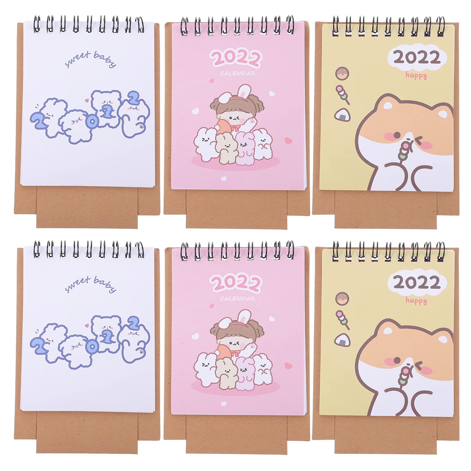 Homoyoyo Pocket Calendar 2022 - 18 Pack Mini Desk Planner, Cute Portable Schedule Organizer with Note Pads | Perfect for Office, School, Home & Travel Planning