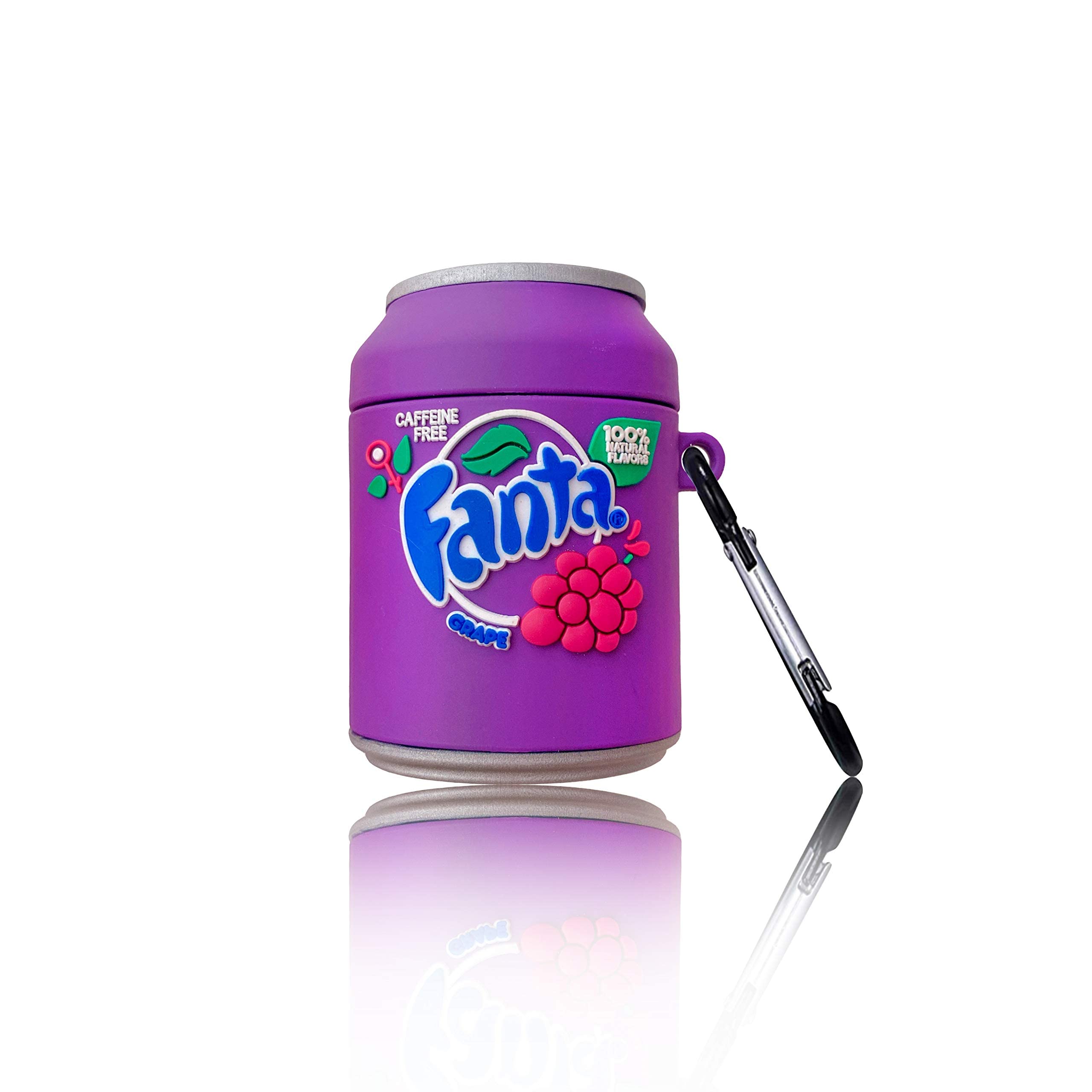 Fashionable Drink Design Airpod 1/2 Case with Key Ring - Perfect for Young Adults & Daily Commute