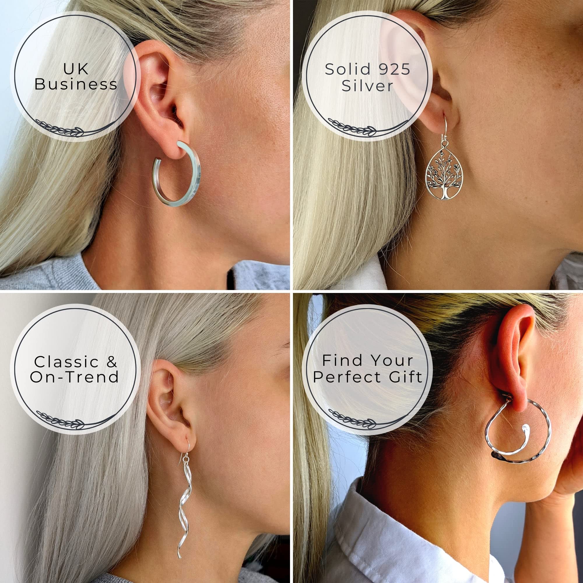 925 Sterling Silver Spiral Twist Helix DNA Dangle Earrings for Women | Hypoallergenic Fashion Jewelry Gift | Perfect for Parties, Weddings & Date Nights