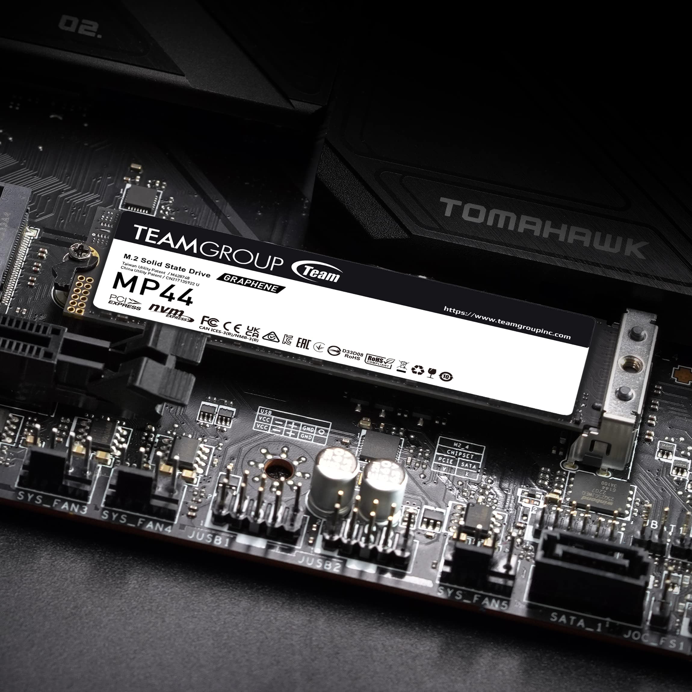 TEAMGROUP MP44 2TB PCIe 4.0 NVMe M.2 SSD - 7400MB/s Read, 7000MB/s Write - SLC Cache, Gen4x4 2280 - Compatible with Laptop, Desktop, NUC & NAS - High Speed Storage for Gaming, Video Editing & Data Backup