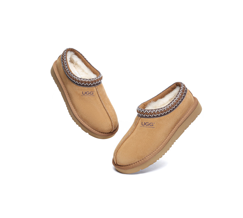 Australian Shepherd® UGG Slippers - Genuine Sheepskin Wool Ankle Boots for Women & Men | Cozy Indoor/Outdoor House Shoes for Winter Comfort & Relaxation