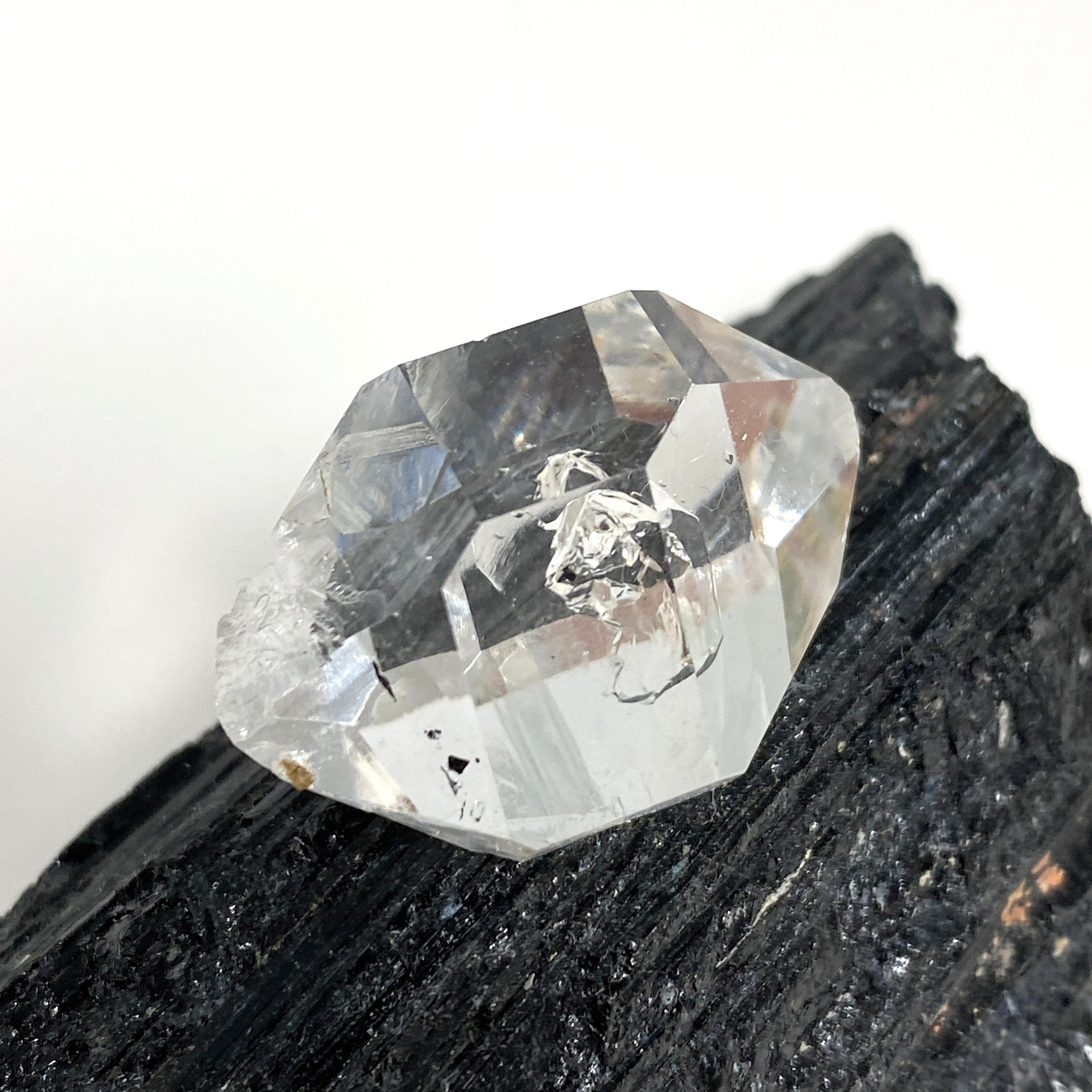 Natural Herkimer Diamond Quartz Crystal - 12.09g, 30x17x16mm, A+ Grade (HDQ-01) - Healing Stone for Meditation, Jewelry Making & Energy Work