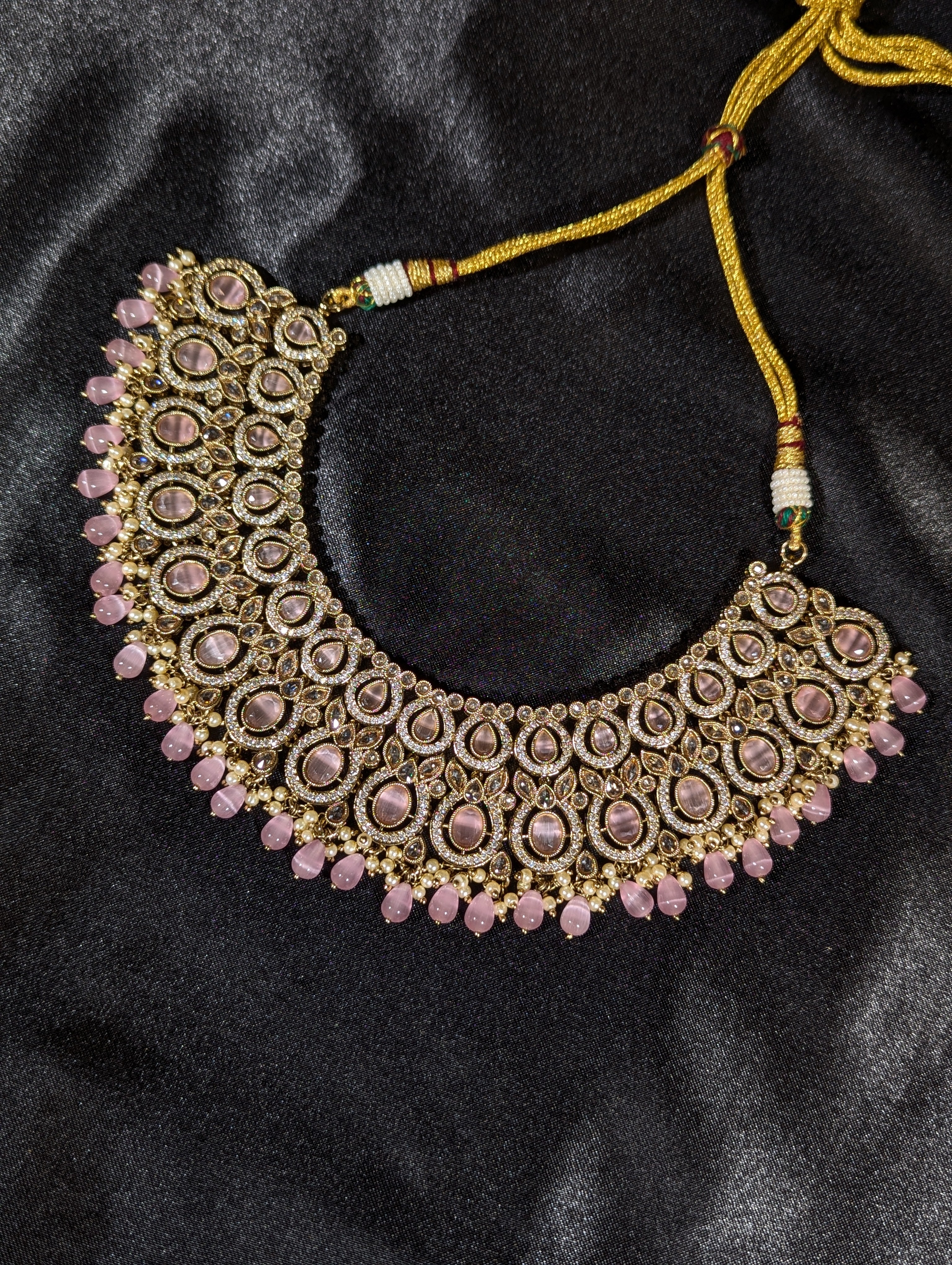 Lavanya CZ Semi Bridal Jewelry Set - Cubic Zirconia Necklace & Earrings for Weddings, Parties, Prom, and Special Occasions