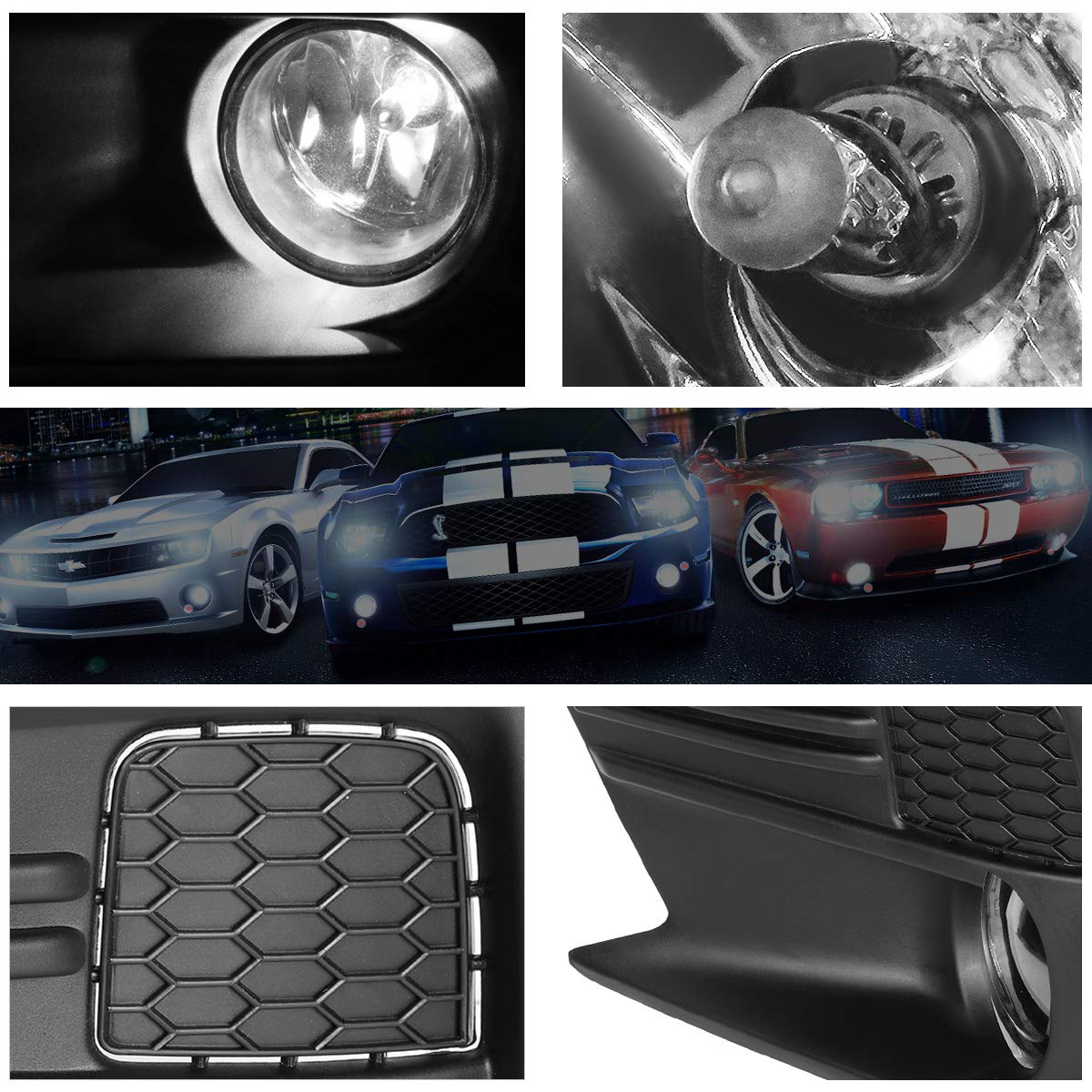 Clear Lens Front Bumper Fog Light Kit with Bezel, Wiring & Switch - Compatible with Subaru WRX 2018-2019 | Enhanced Visibility for Night Driving & Foggy Conditions